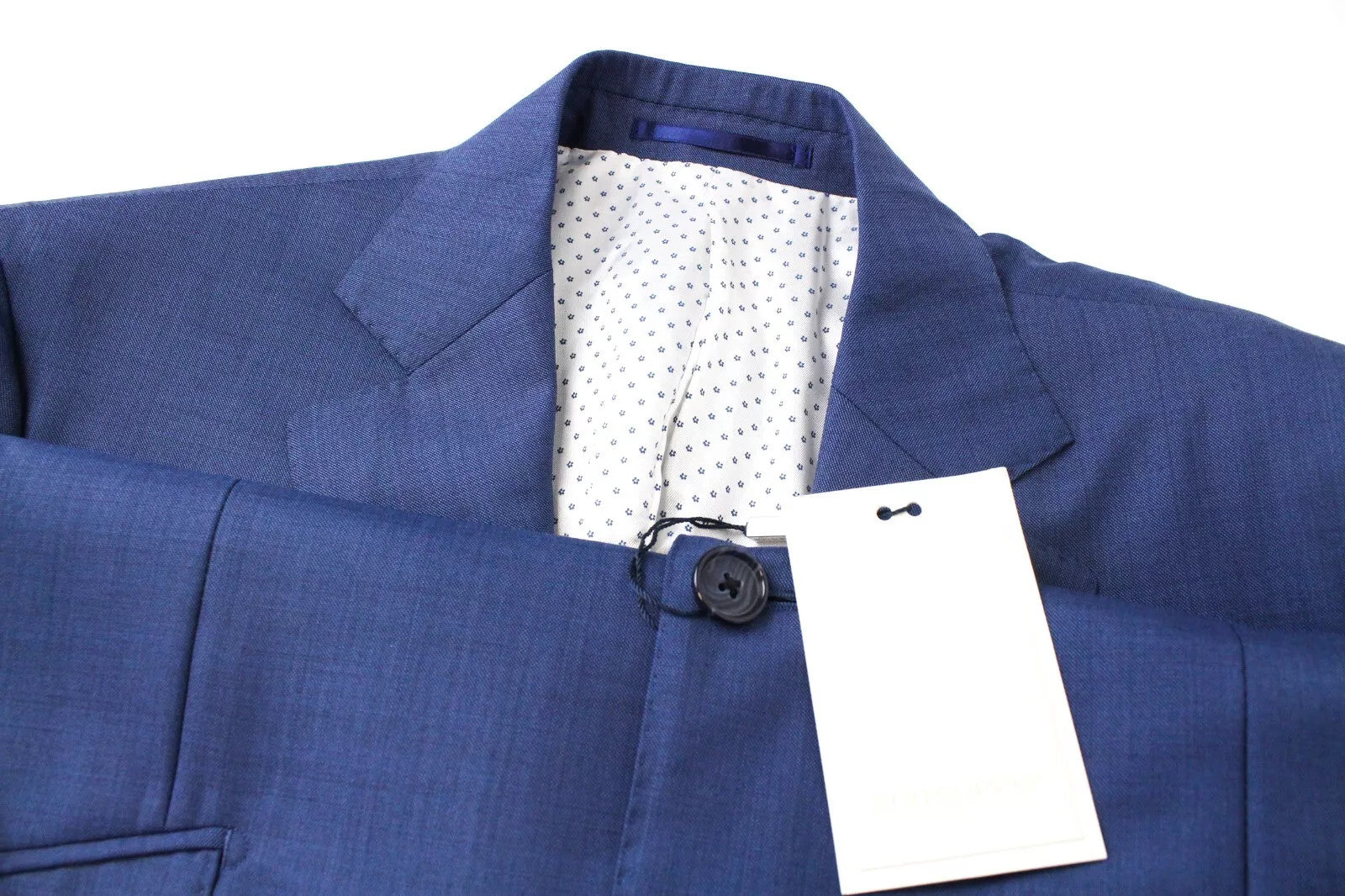 SUITSUPPLY Men Blazer UK44 Blue Lazio Wool Notch Lapel Lined Classic