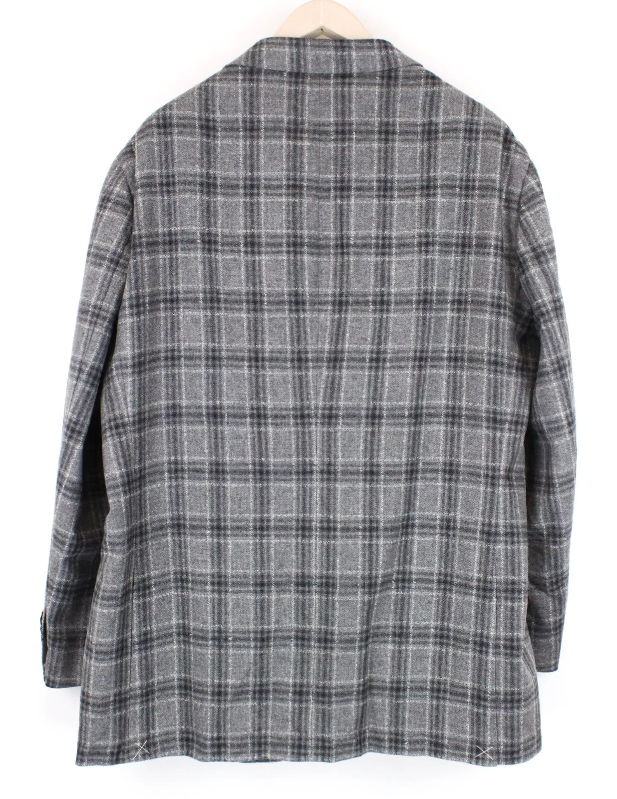 SUITSUPPLY UK54R Blazer Men Grey Checked Havana Wool Cashmere Lined