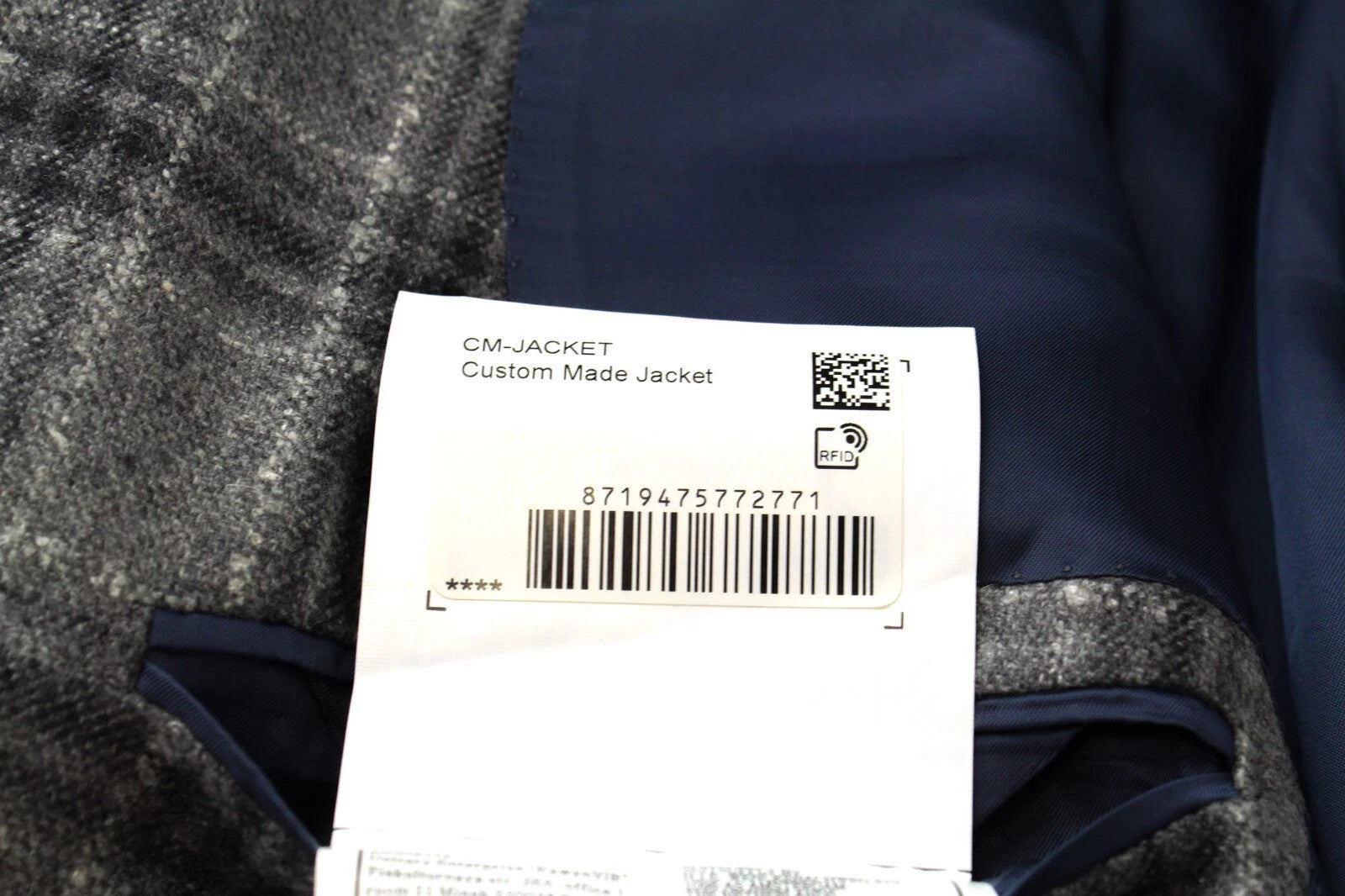 SUITSUPPLY UK54R Blazer Men Grey Checked Havana Wool Cashmere Lined