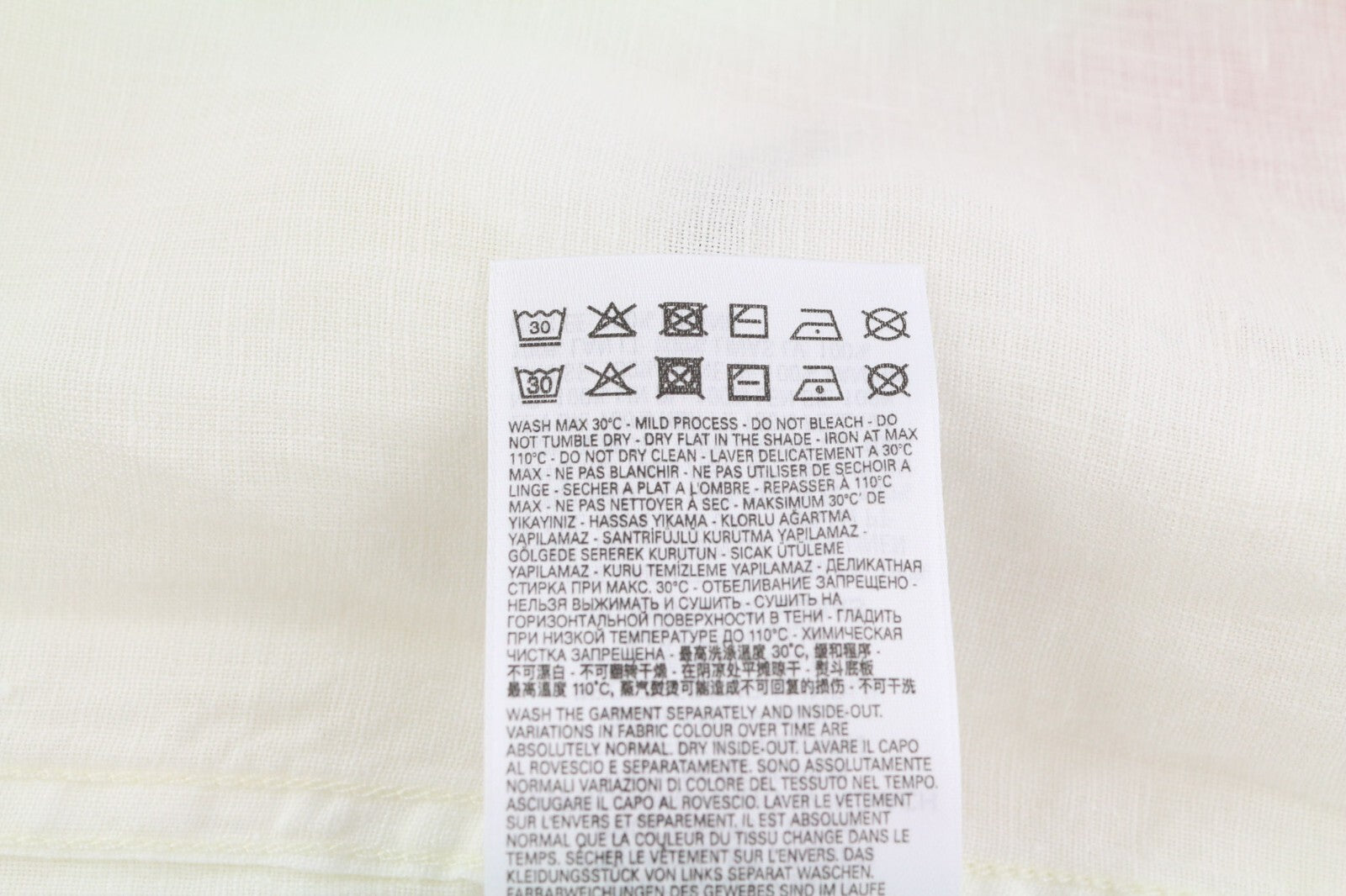 DIESEL S-East-Long-Lin Men Shirt XL Western Linen Buttoned Spread Neck RRP€175