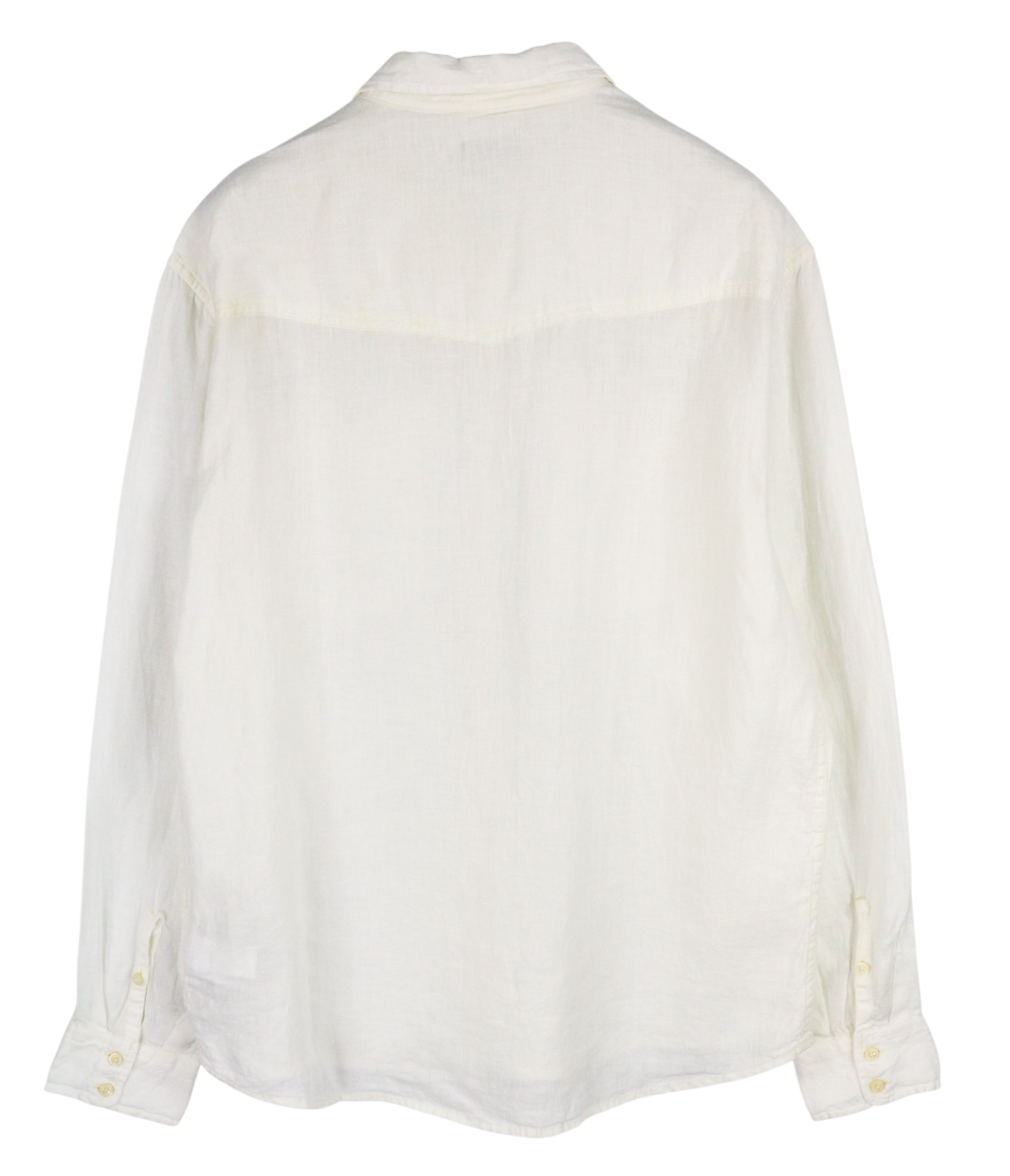 DIESEL S-East-Long-Lin Men Shirt XL Western Linen Buttoned Spread Neck RRP€175