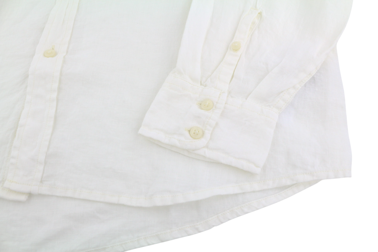 DIESEL S-East-Long-Lin Men Shirt XL Western Linen Buttoned Spread Neck RRP€175