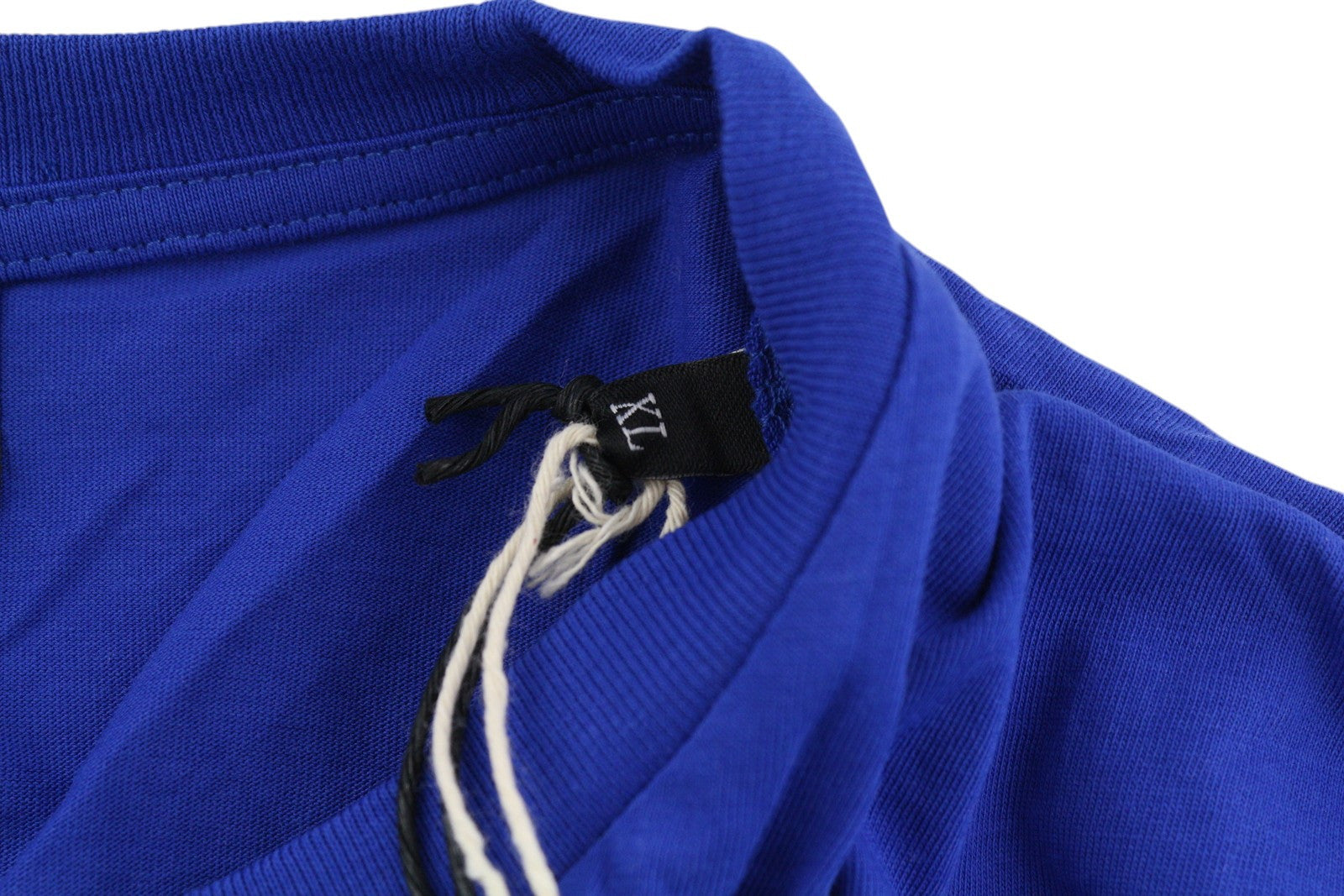 DIESEL T-Diegos-LS-K27 Men T-Shirt XL Blue Pullover Crew Neck Logo Cotton