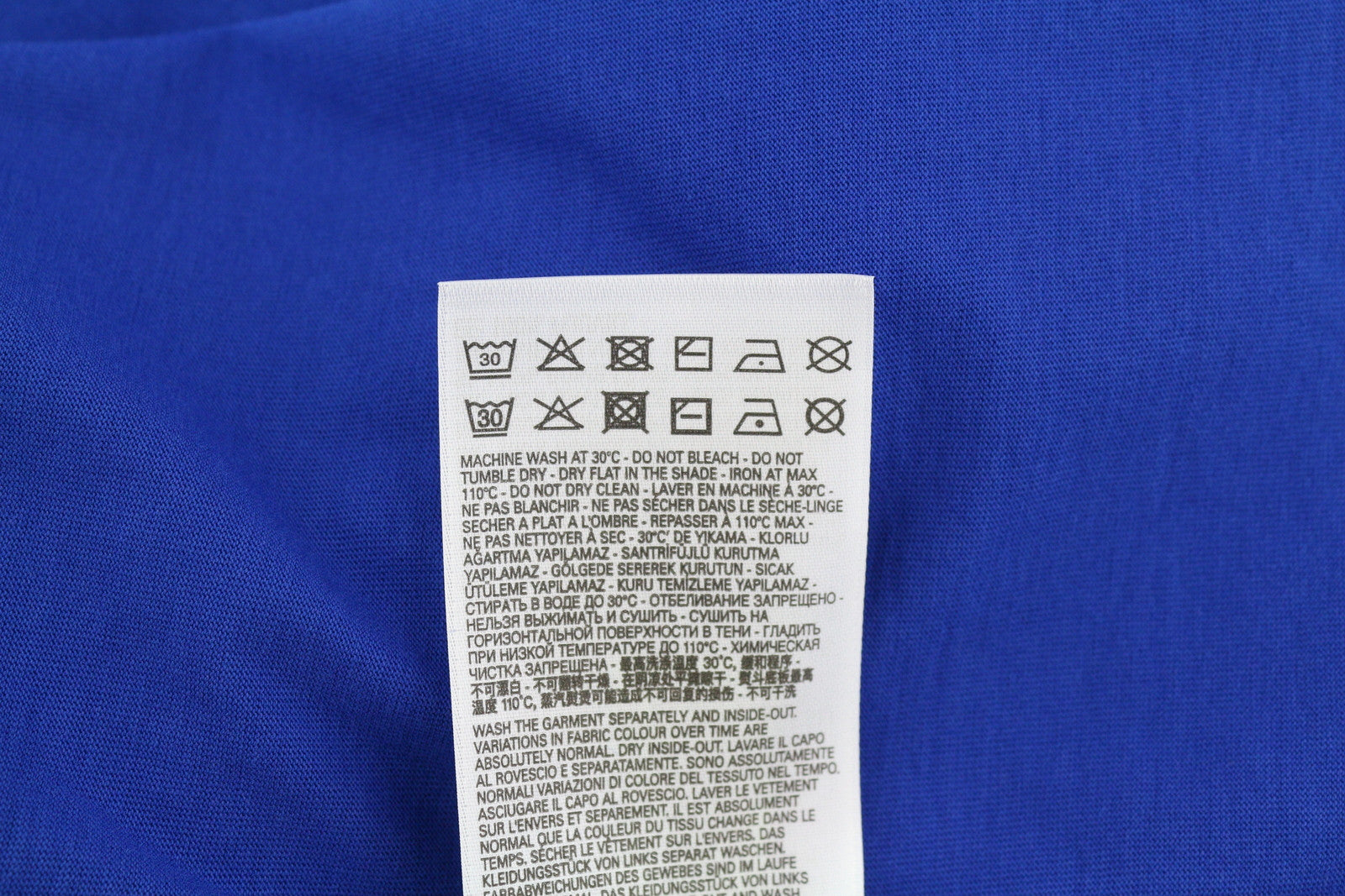 DIESEL T-Diegos-LS-K27 Men T-Shirt 2XL Blue Pullover Crew Collar Logo Cotton