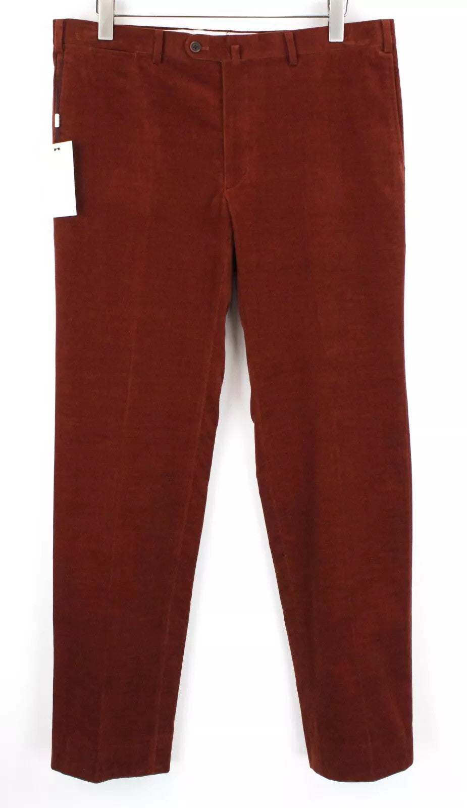 SUITSUPPLY UK44 Trousers Men Brown Corduroy Cotton Stretch Lazio Fit