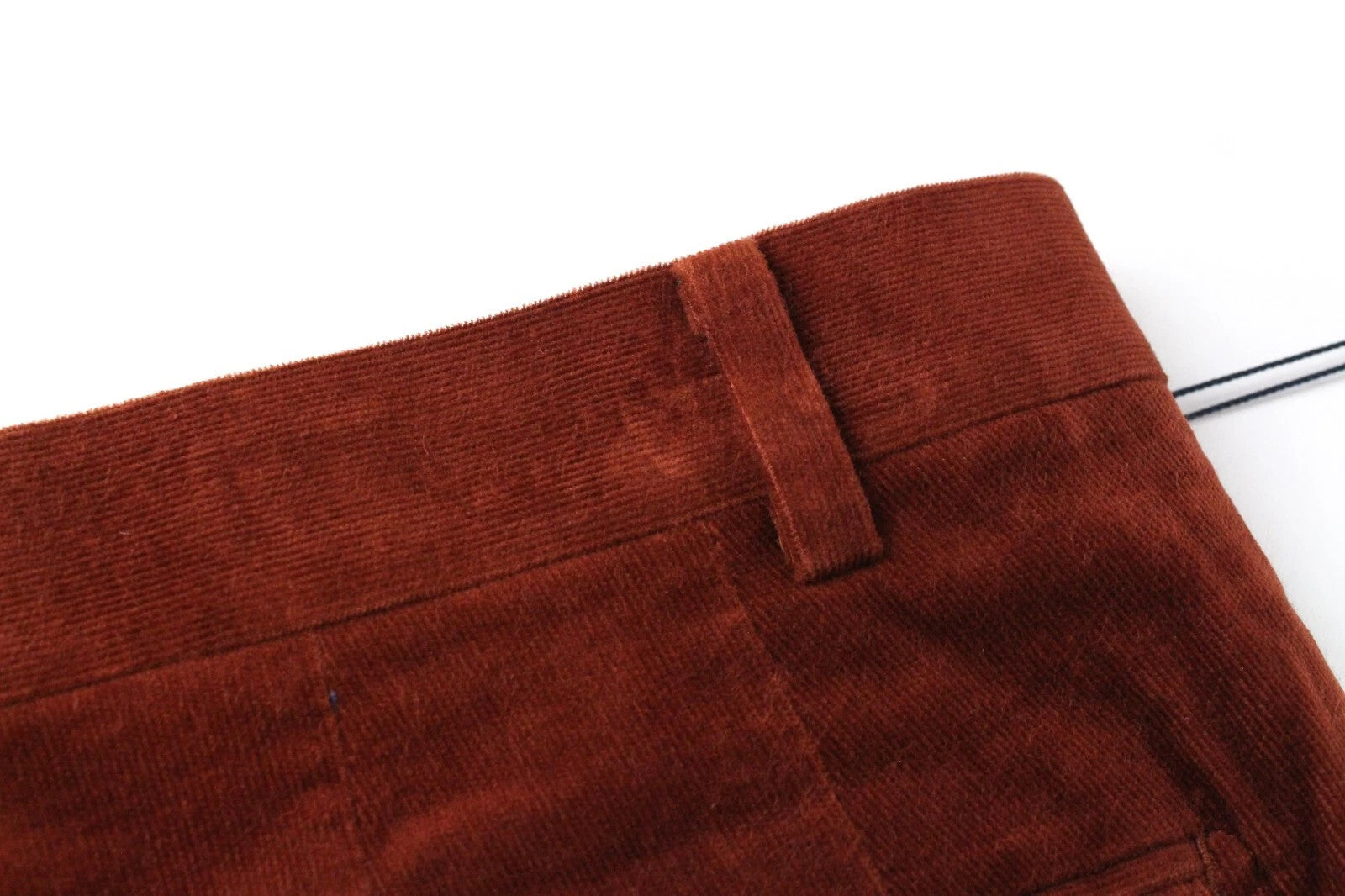 SUITSUPPLY UK44 Trousers Men Brown Corduroy Cotton Stretch Lazio Fit