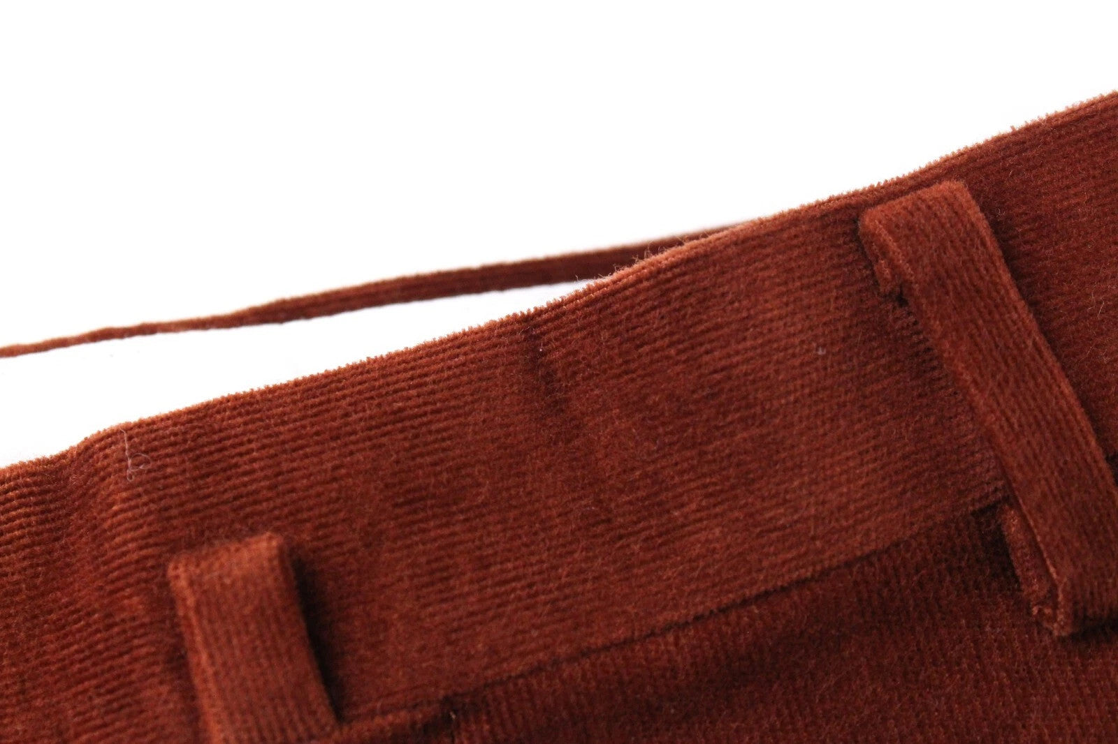 SUITSUPPLY UK44 Trousers Men Brown Corduroy Cotton Stretch Lazio Fit