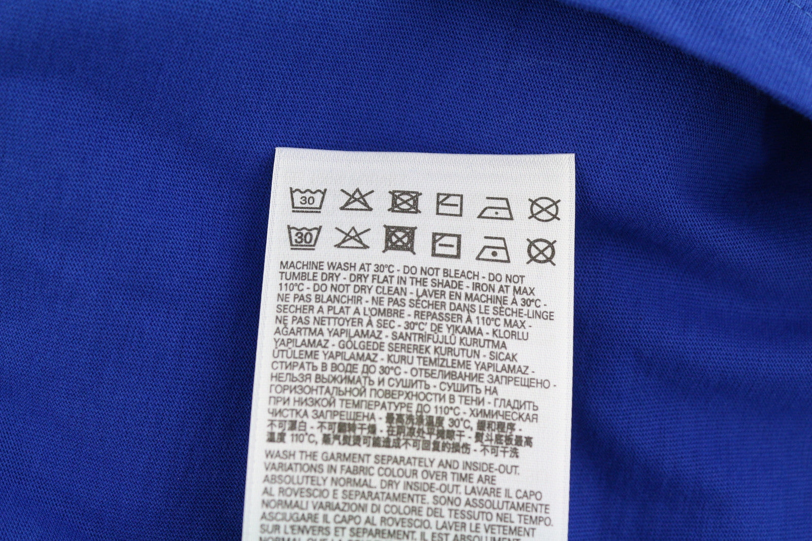 DIESEL T-Diegos-LS-K27 Men T-Shirt M Mid Blue Pullover Crew Neck Logo Cotton