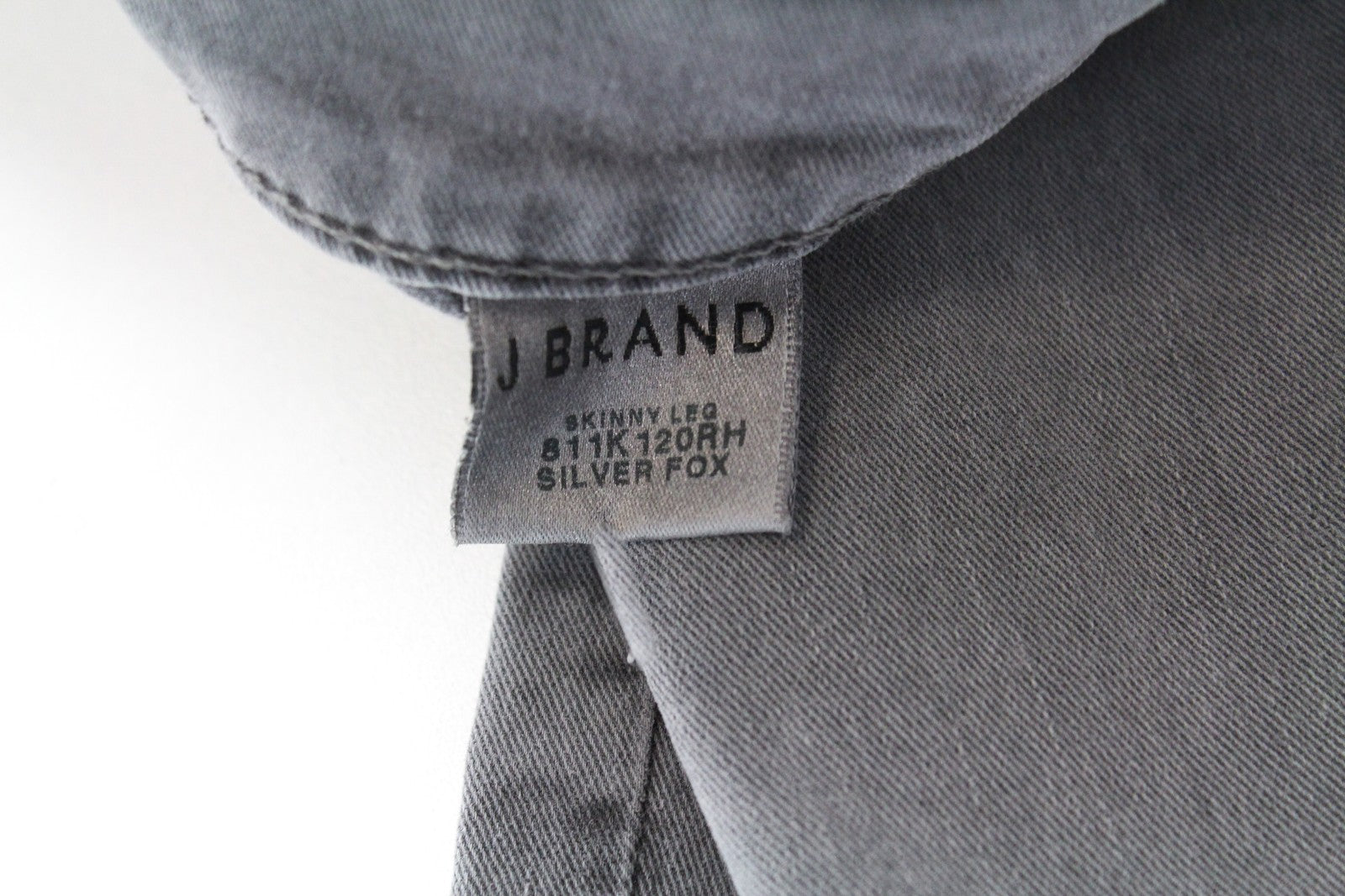 J BRAND Skinny Jeans Grey W27 Cotton Stretch Women's Ripped Knee Style