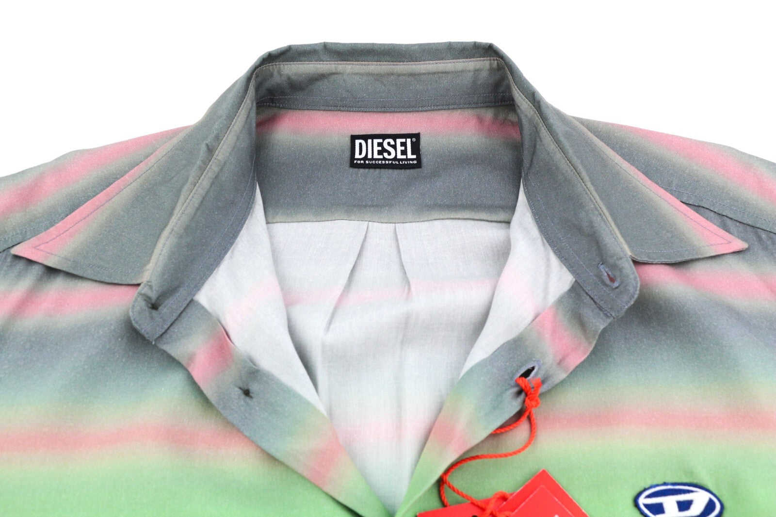 DIESEL S-Tucker-Stripe Men Shirt XL Casual Patterned RRP€150 Spread Collar