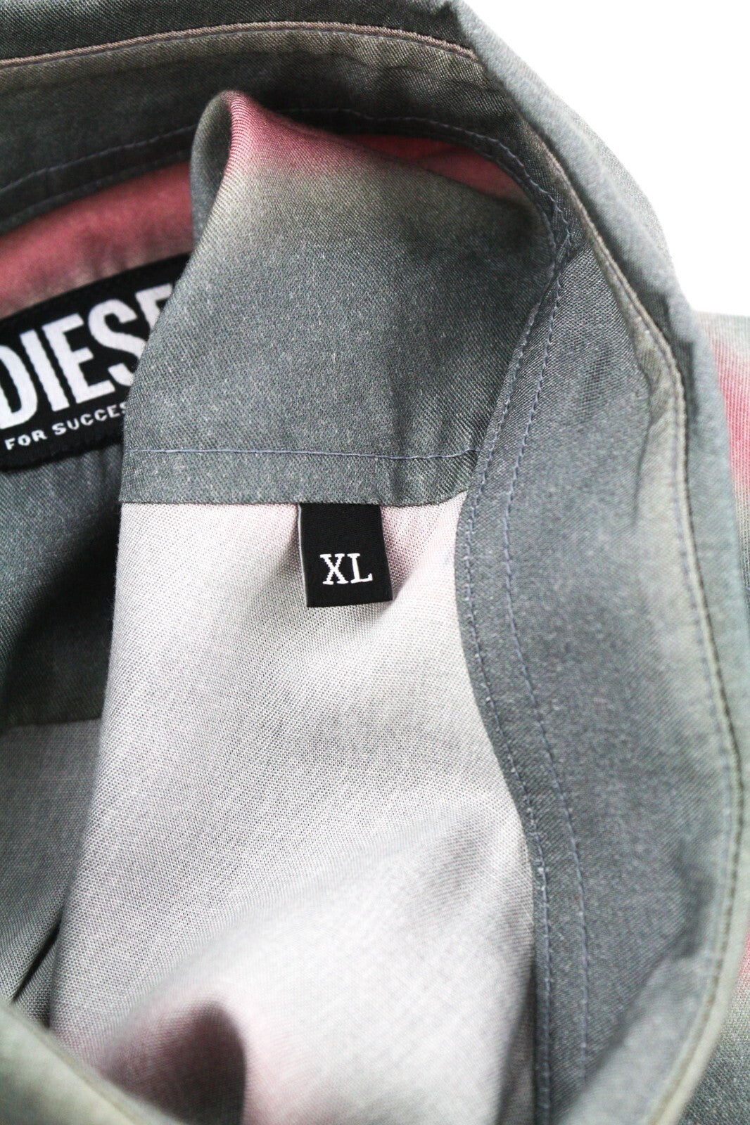 DIESEL S-Tucker-Stripe Men Shirt XL Casual Patterned RRP€150 Spread Collar