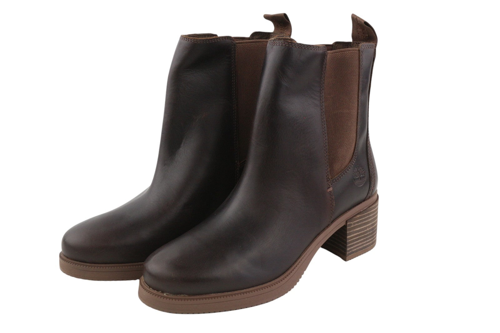 TIMBERLAND A25B3 Women Boots EU37 EU38 Brow Leather Heeled Mirror Fit System