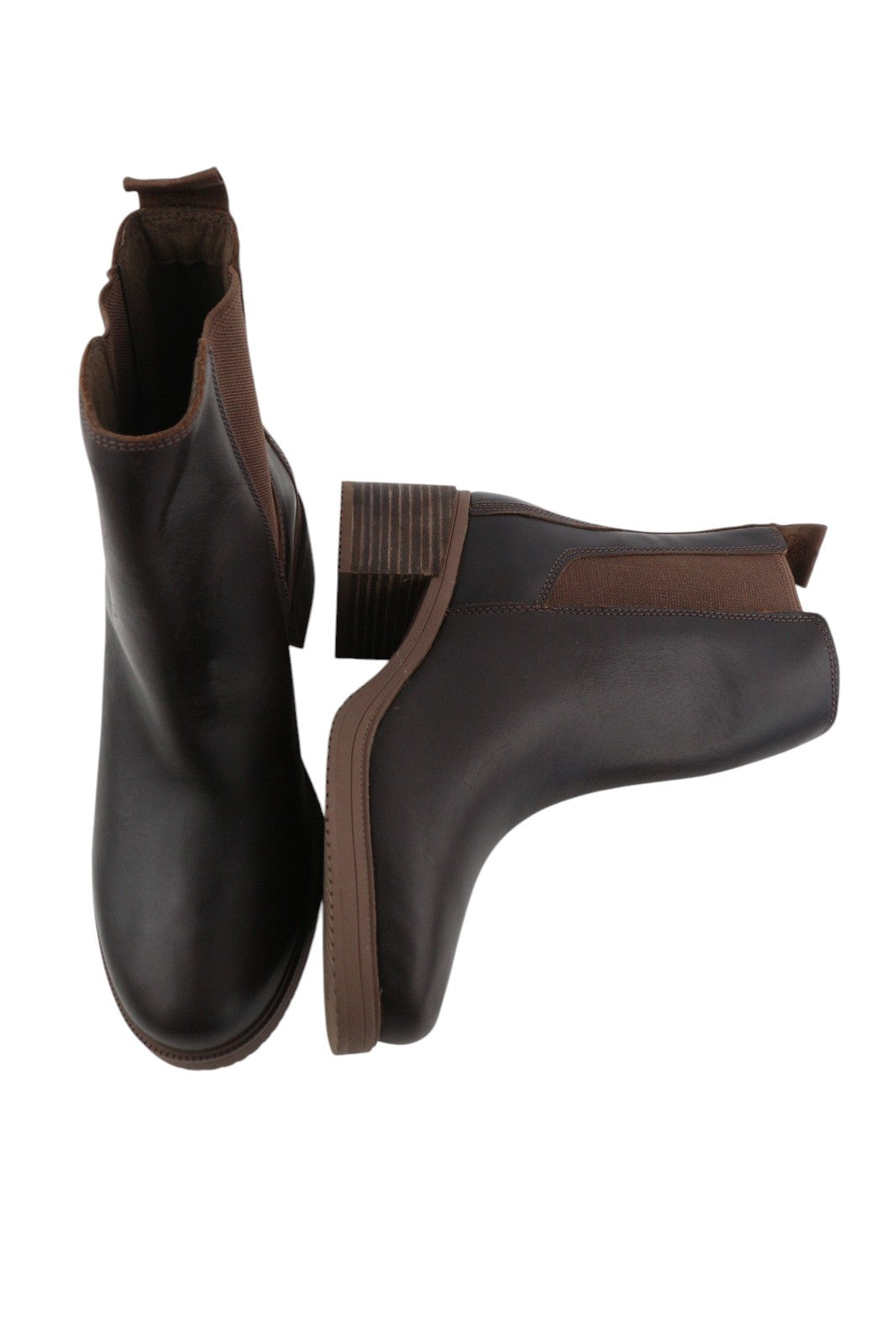 TIMBERLAND A25B3 Women Boots EU37 EU38 Brow Leather Heeled Mirror Fit System