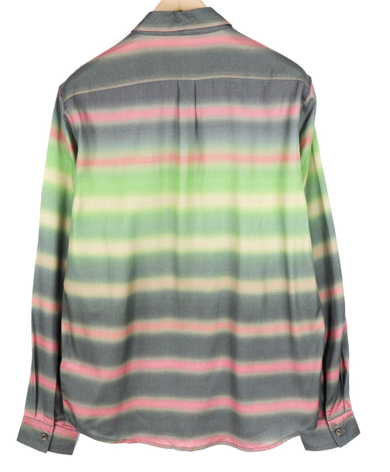 DIESEL S-Tucker-Stripe Men Shirt L RRP€150 Pattern Button Up Spread Logo Light