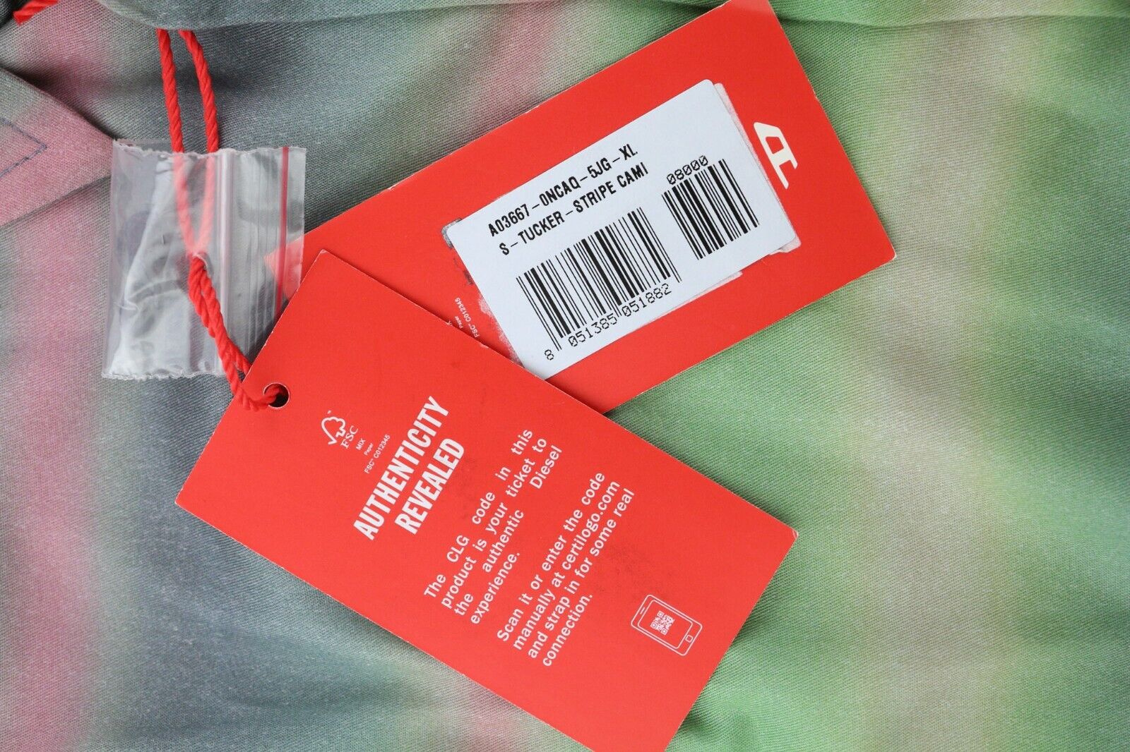 DIESEL S-Tucker-Stripe Men Shirt XL RRP150 Patterned Button Up Spread Collar