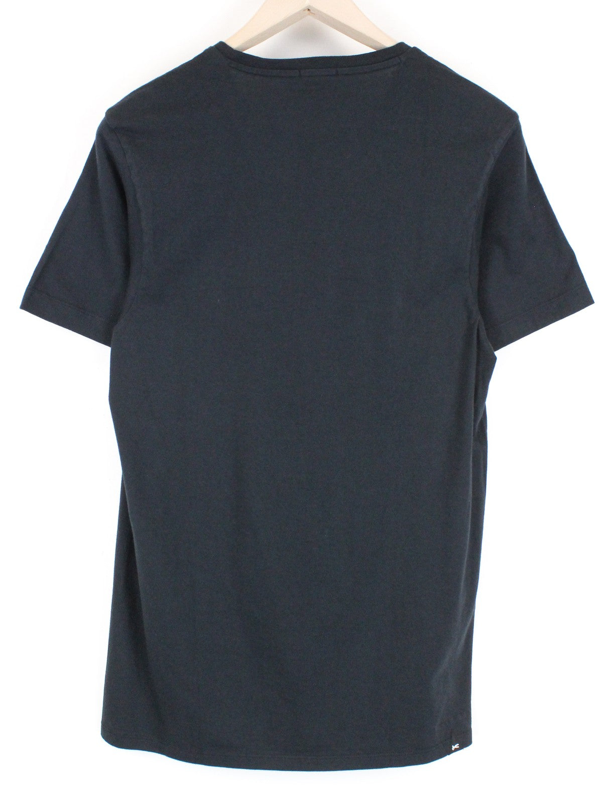 DENHAM Tubular  T-Shirt S Men's Black Cotton Short Sleeve Plain Style Summer