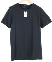 DENHAM Tubular Tee S Black Cotton Pullover Basic Short Sleeve Shirt for Men