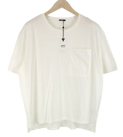 DENHAM Omono Women's XL Off-White Cotton Tee Pocket Short Sleeve Pullover Fit