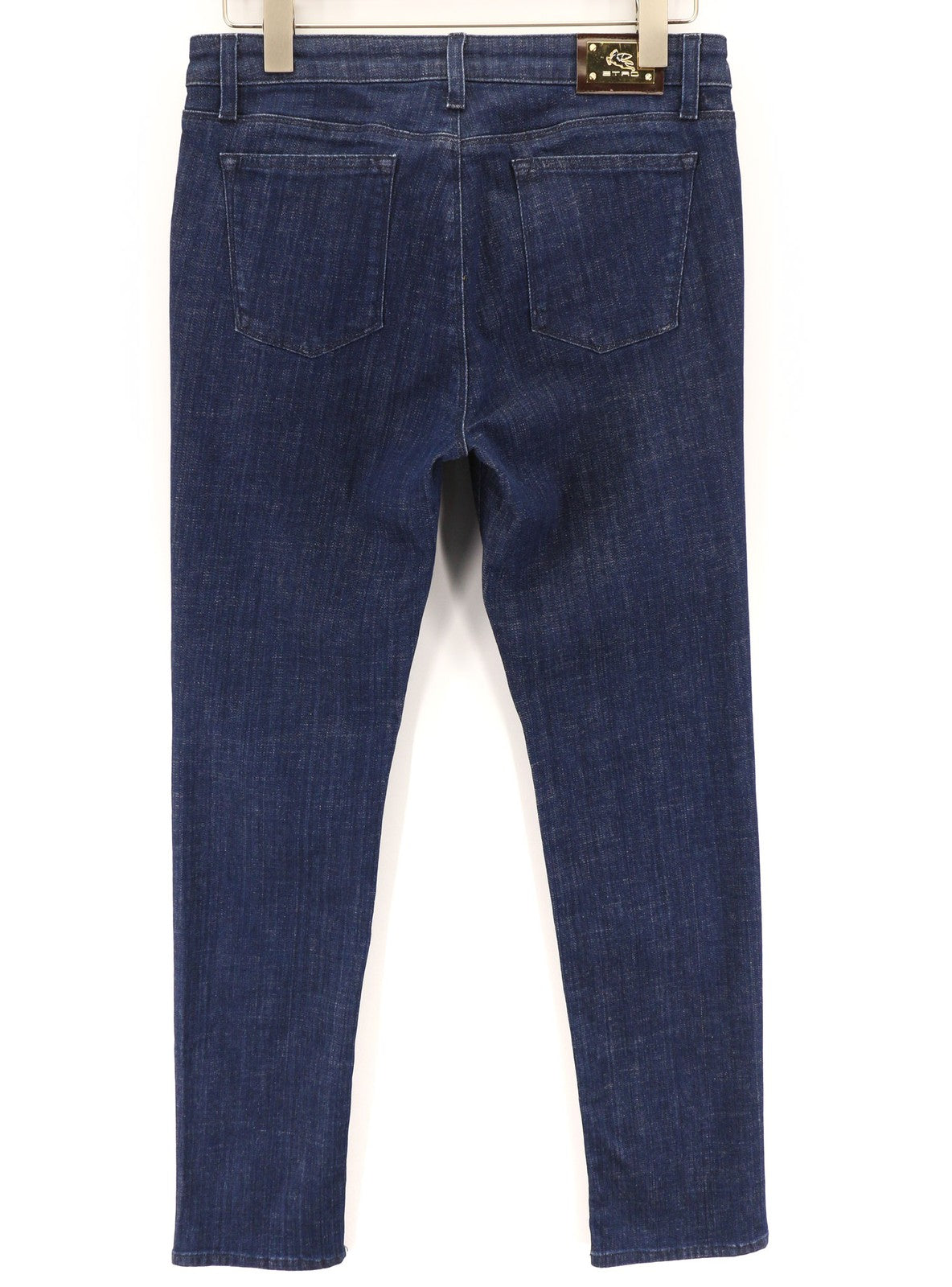 RRP€599 ETRO Womens Jeans W31 Skinny  Blue Cotton Stretch Patterned Printed