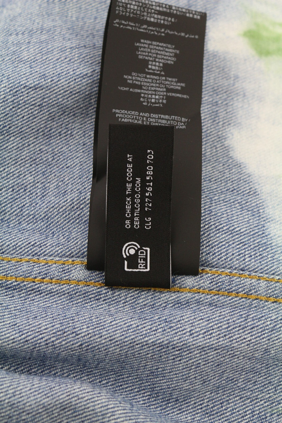 ALANUI Magic Journey Womens Skirt L Cotton Blue Green Tye-Dyed Wrap RRP€580