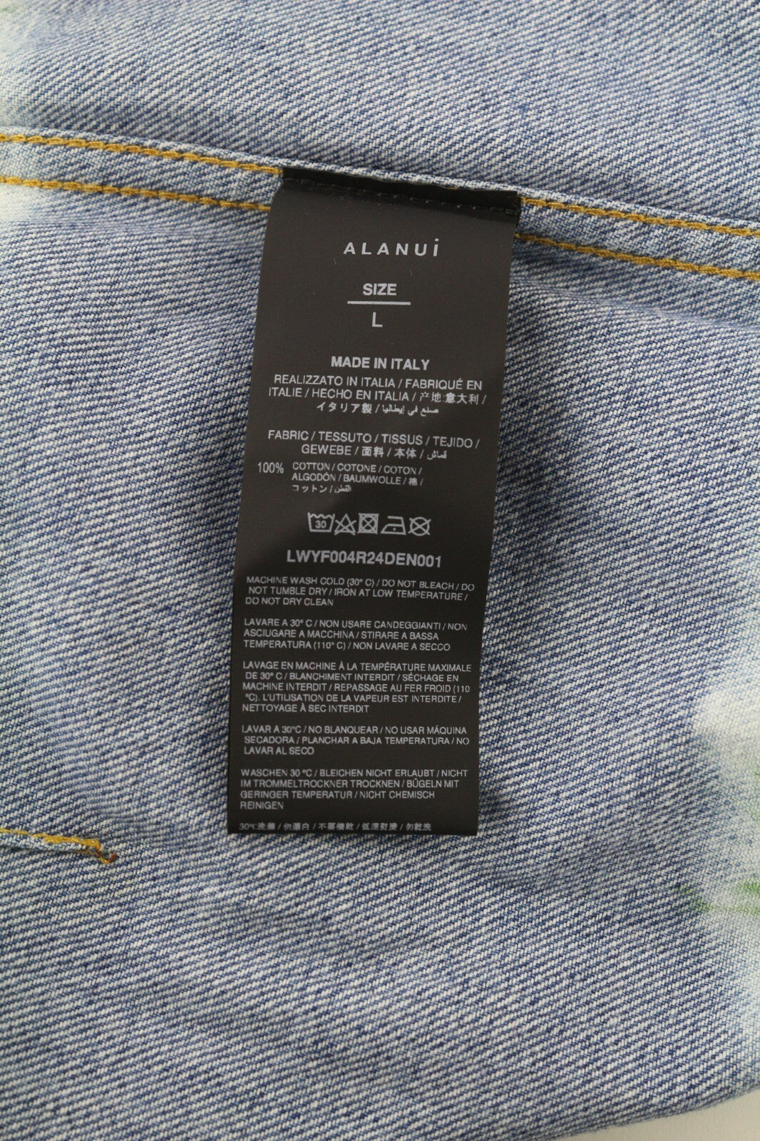 RRP€580 ALANUI Magic Journey Womens Skirt L Blue Green Tye-Dye Wrap  Mid