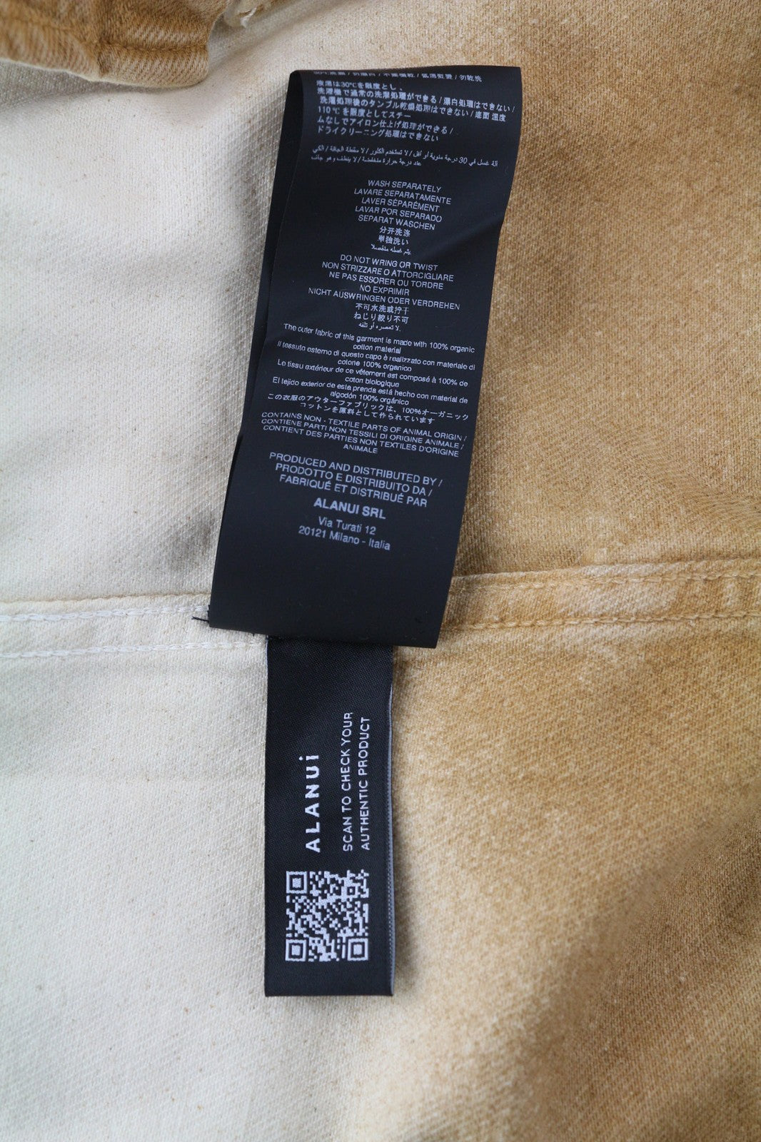 ALANUI Bright Hues Mens Shirt L Beige Brown Unisex  Overshirt RRP€699