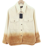 RRP€599 ALANUI Bright Hues Womens Blazer S Brown  Cotton Unisex Raw Overshirt