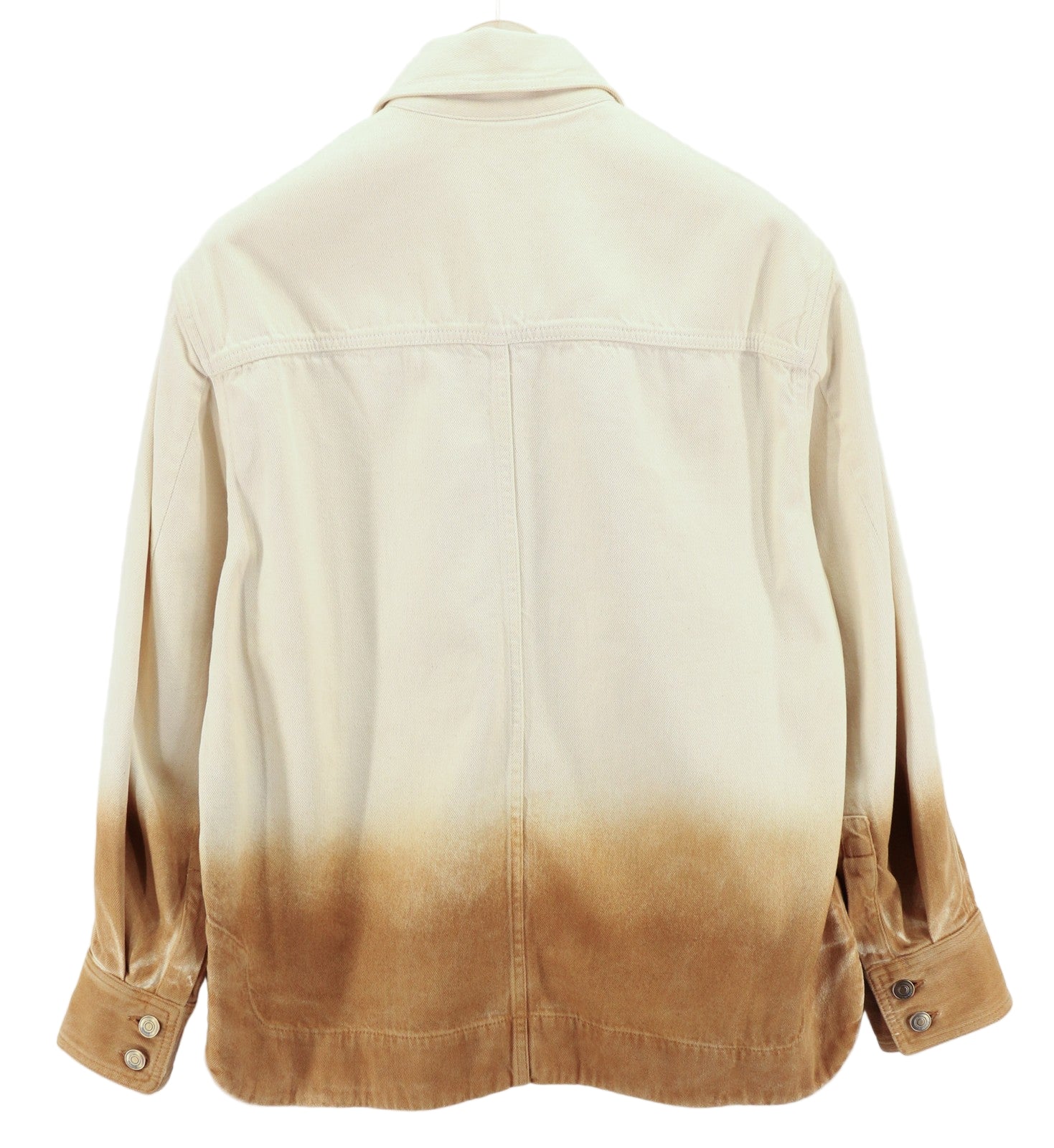 RRP€599 ALANUI Bright Hues Womens Blazer S Brown  Cotton Unisex Raw Overshirt