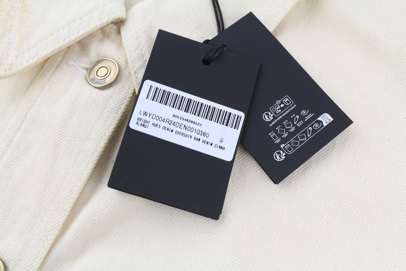 RRP€599 ALANUI Bright Hues Womens Blazer S Brown  Cotton Unisex Raw Overshirt