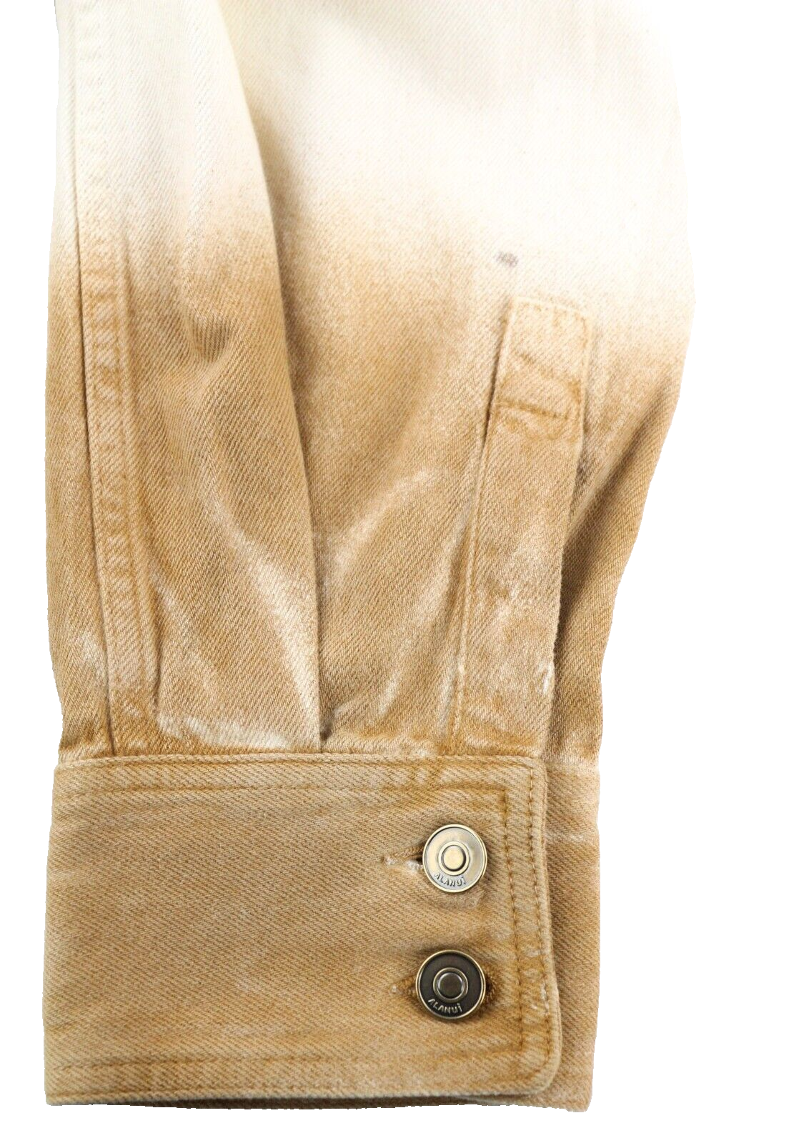 ALANUI Bright Hues Womens Jacket L Beige Brown  Raw  Overshirt RRP€999