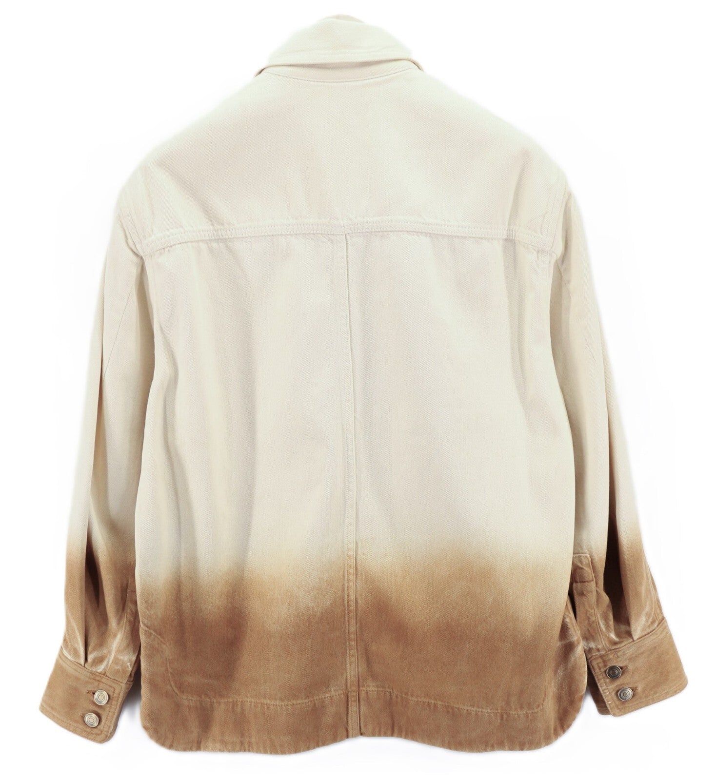 ALANUI Bright Hues Womens Jacket L Beige Brown  Raw  Overshirt RRP€999