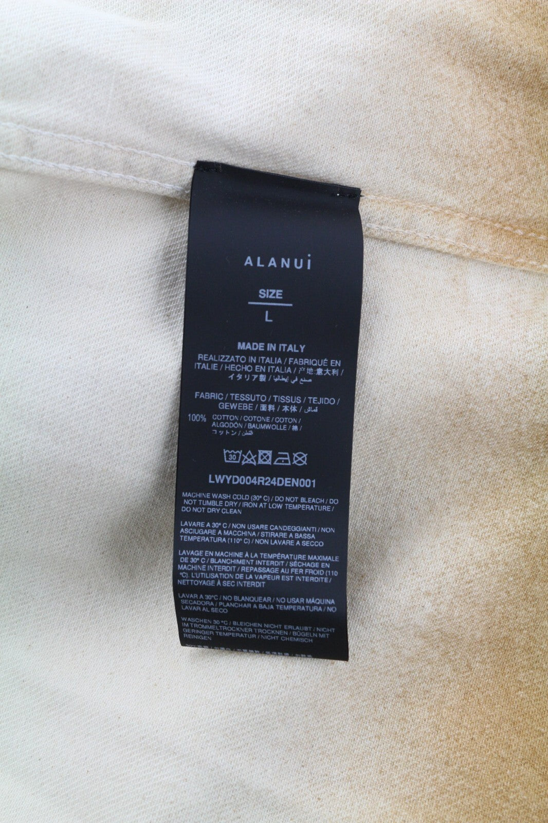 ALANUI Bright Hues Womens Jacket L Beige Brown  Raw  Overshirt RRP€999