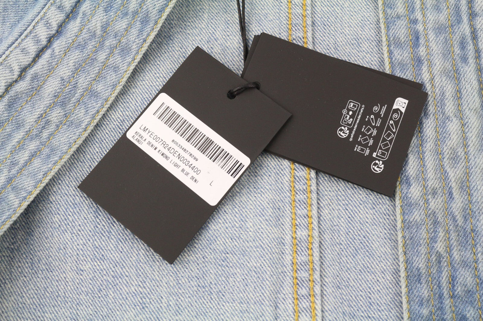 ALANUI Kerala Mens Blazer L Long Sleeve Blue  Cotton  Kimono RRP€699