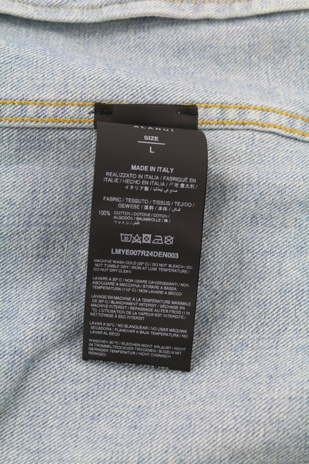 ALANUI Kerala Mens Blazer L Long Sleeve Blue  Cotton  Kimono RRP€699