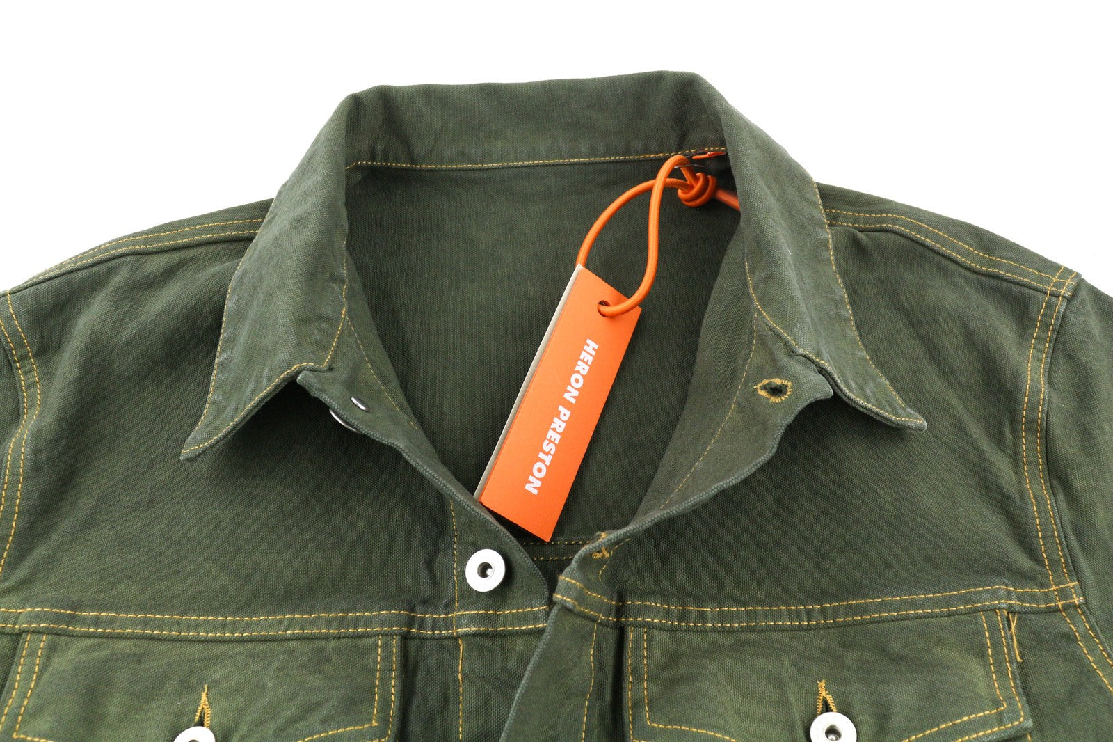 HERON PRESTON Mens Jacket L Green  Cotton Long Sleeve  RRP€565