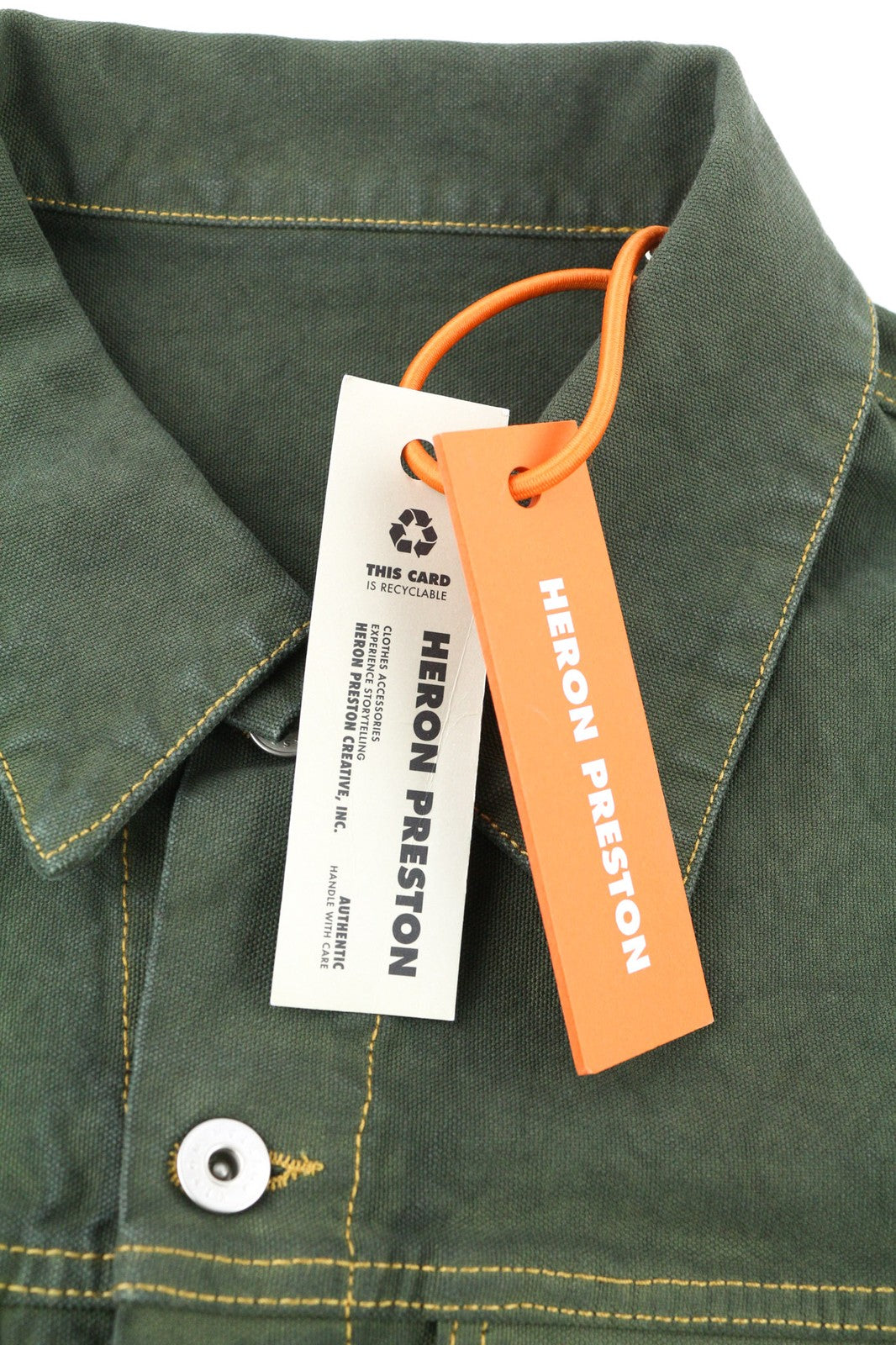 HERON PRESTON Mens Jacket L Green  Cotton Long Sleeve  RRP€565