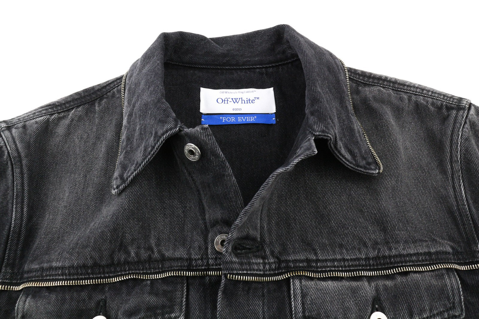 OFF-WHITE Zip Skate Mens Jacket S Washed Black Zip-Detailed  RRP995€