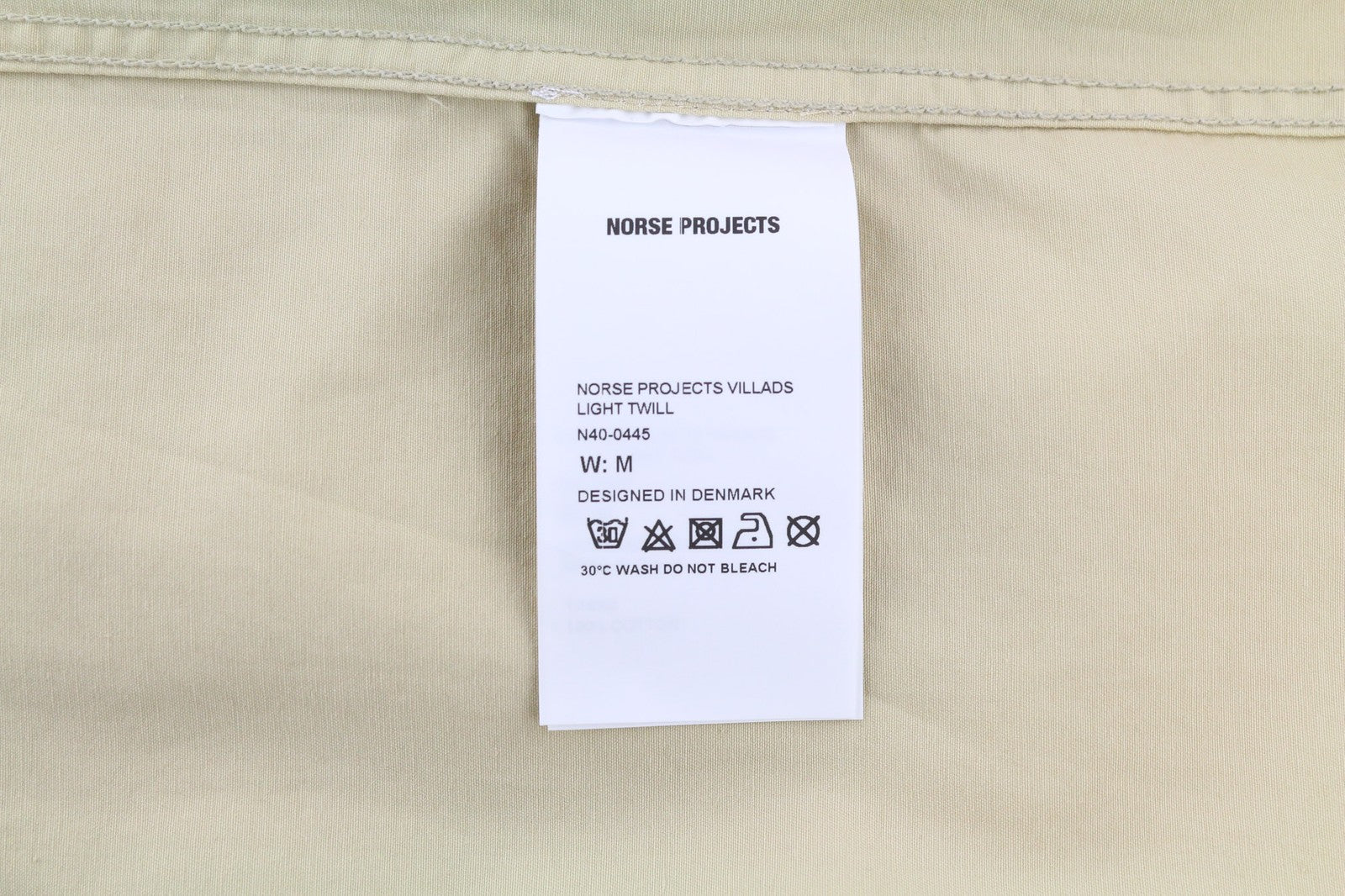 NORSE PROJECTS Mens Shirt M Beige  Cotton Long Sleeve  Button-Up