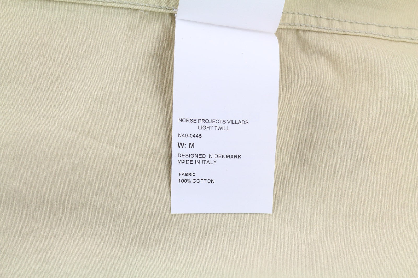 NORSE PROJECTS Mens Shirt M Beige  Cotton Long Sleeve  Button-Up