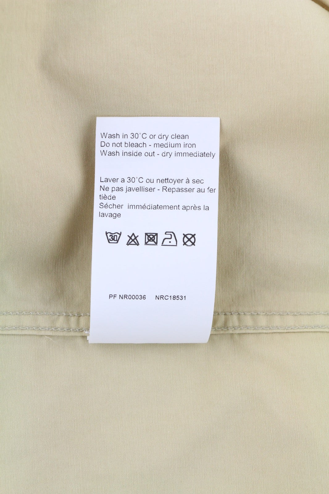 NORSE PROJECTS Mens Shirt M Beige  Cotton Long Sleeve  Button-Up