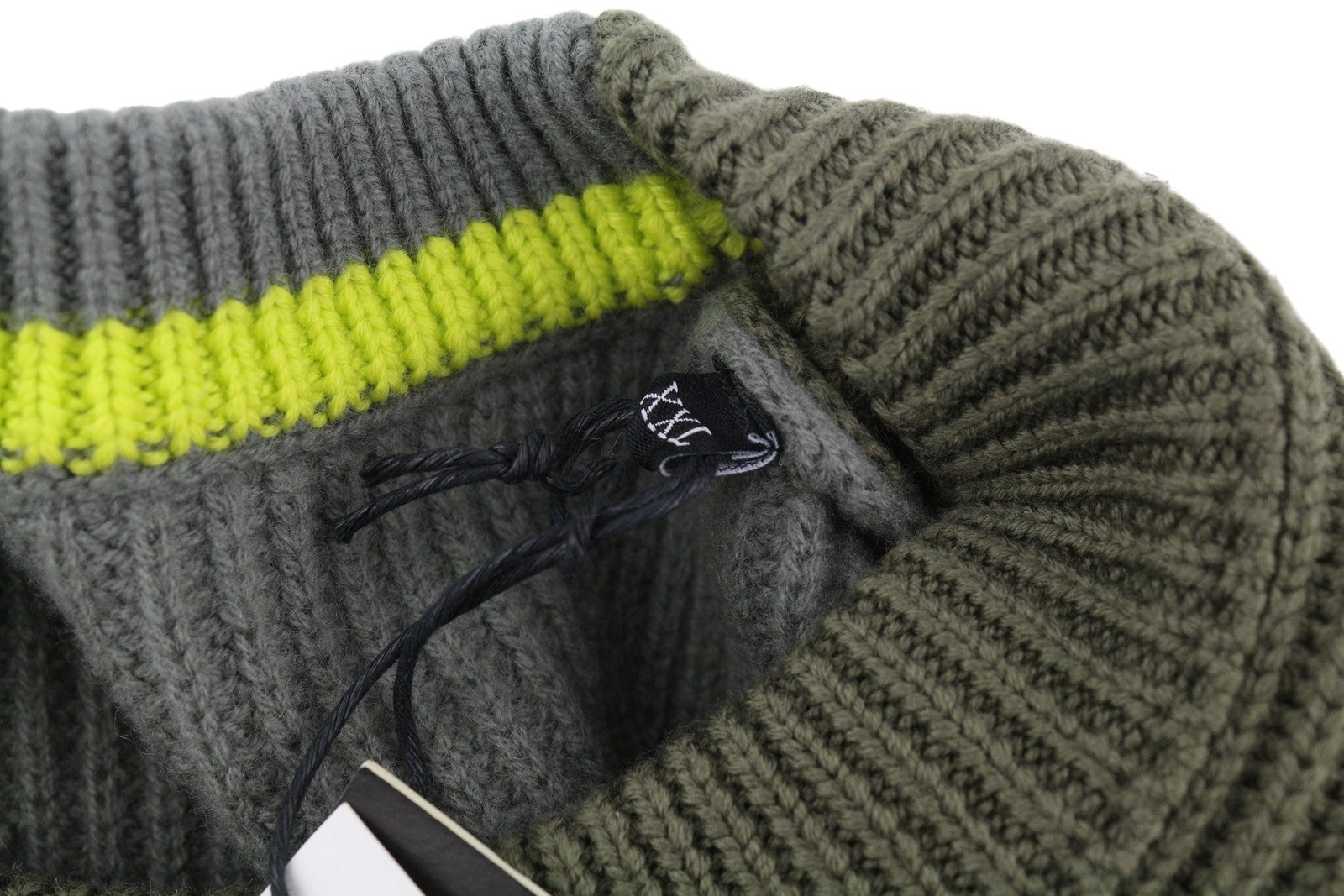 DIESEL K-Birmin Men Jumper 2XL Khaki Pullover Crew Neck Knit Wool Stretch Logo