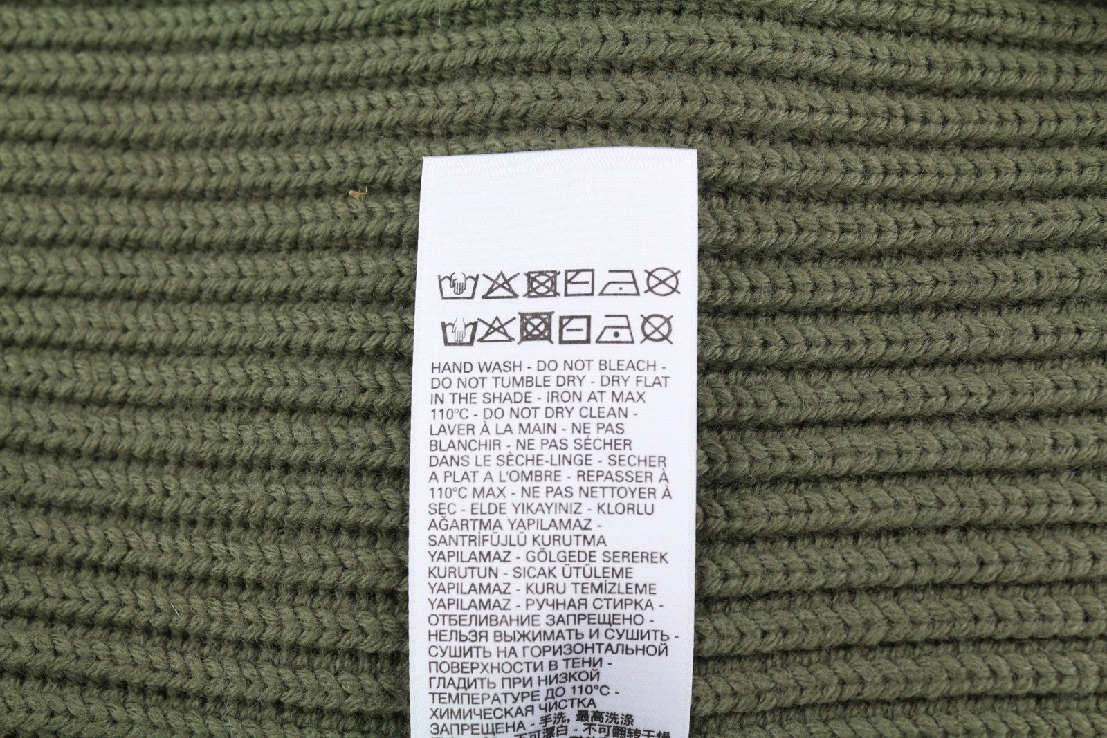 DIESEL K-Birmin Men Jumper 2XL Khaki Pullover Crew Neck Knit Wool Stretch Logo