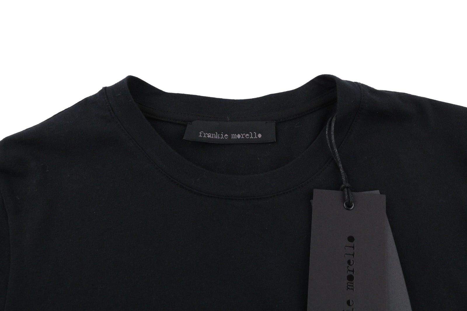 FRANKIE MORELLO Jianjian Men T-Shirt XS Black Pure Cotton Short Sleeved Pullover