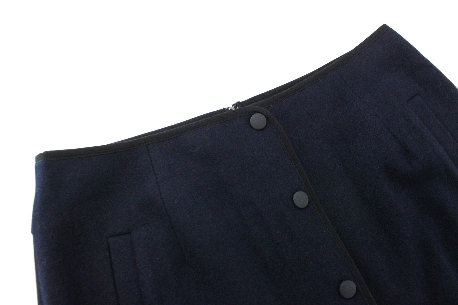 SCOTCH & SODA Women's Navy W31 Skirt Over Knee Pocketed Zipped Smart Style