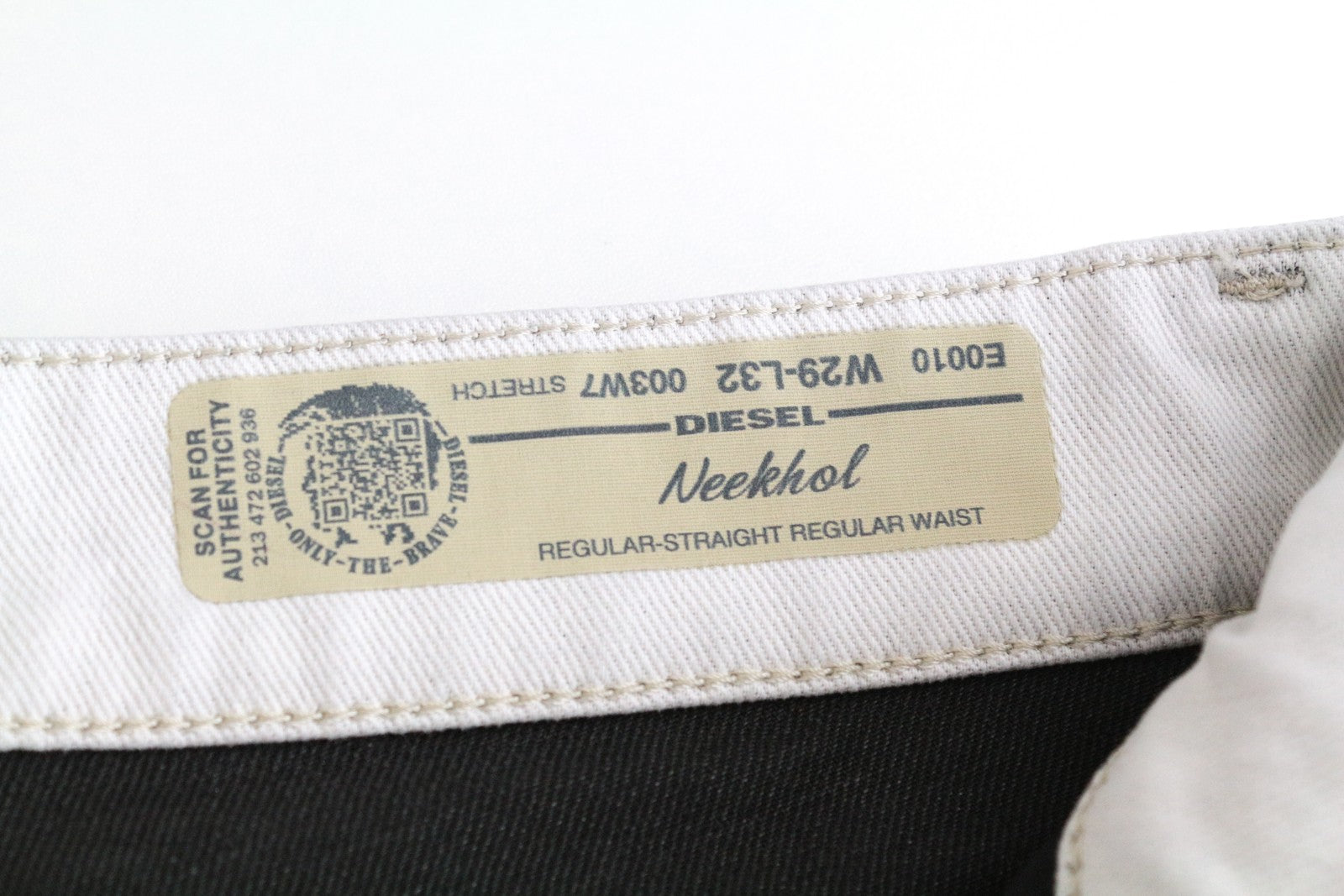 DIESEL Neekhol 003W7 Women's Jeans W29 L32 Cotton Stretch Straight Fit Blue