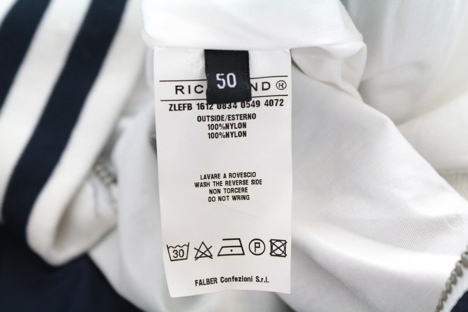 RICHMOND Men's Jacket 50 Blue Lined Zipped Long Sleeve Bomber Single-Breasted