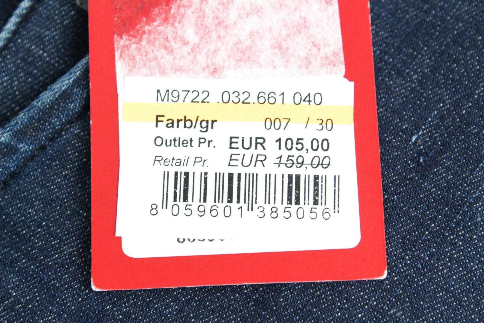 REPLAY Benni Mens W30 L32 Chino Hyperflex Blue Jeans Regular Stretch