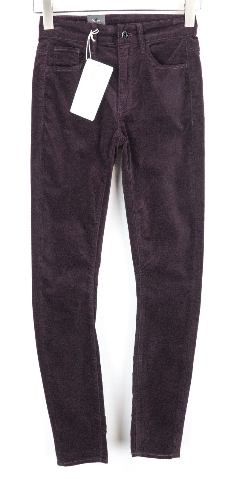 G-STAR RAW Women's W24 L30 Trousers Purple Corduroy Skinny Fit Stretch Cotton