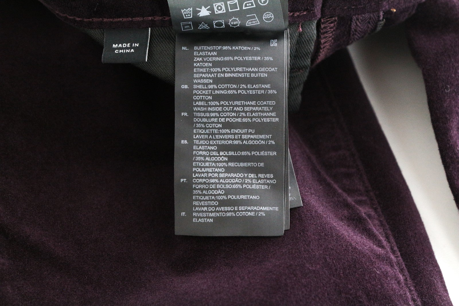 G-STAR RAW Women's W24 L30 Trousers Purple Corduroy Skinny Fit Stretch Cotton