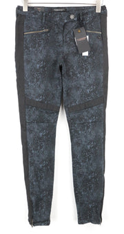 MAISON SCOTCH Women's W28 Skinny Jeans Grey Blue Stretch Pattern Cotton Pants